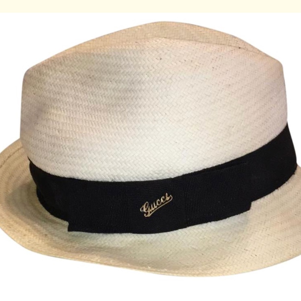 ‼️SOLD‼️Gucci Straw Fedora Beach Hat - Picture 3 of 6